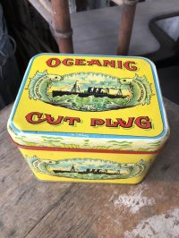 Vintage Advertising Tin OGEANIG UNION MADE CUT PLUG (M823)