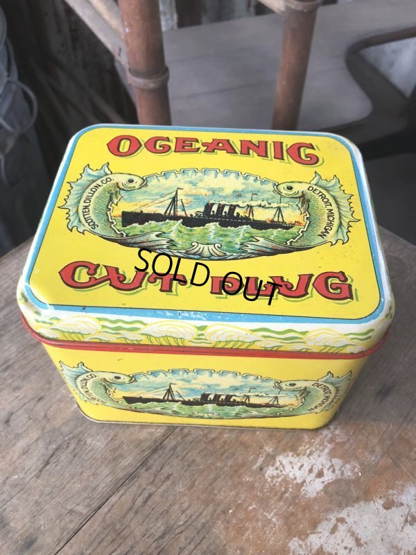画像1: Vintage Advertising Tin OGEANIG UNION MADE CUT PLUG (M823)