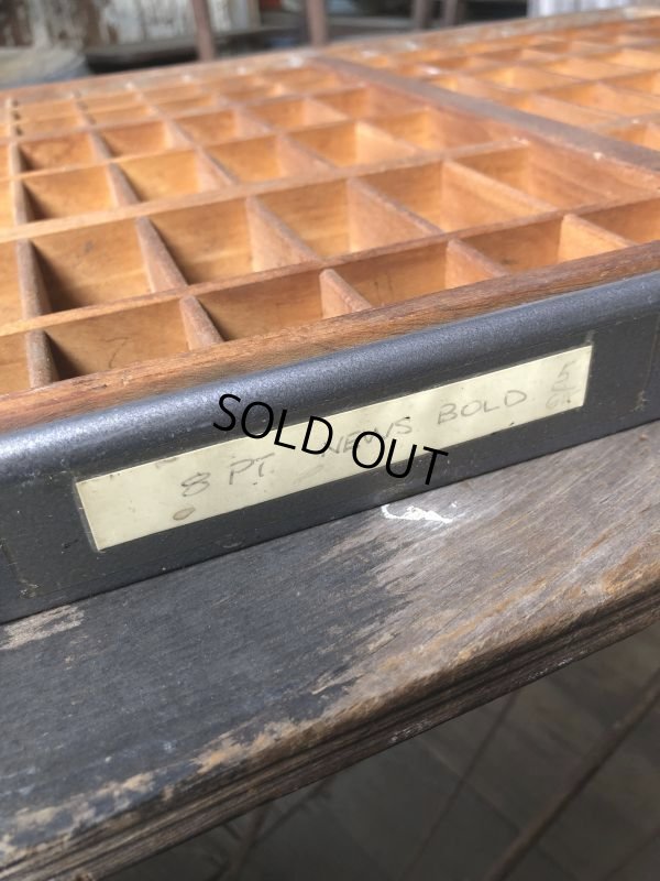 画像6: Vintage Wooden Printer Tray (M838)