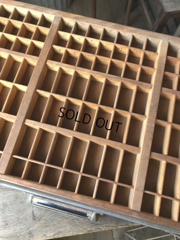 画像15: Vintage Wooden Printer Tray (M838)