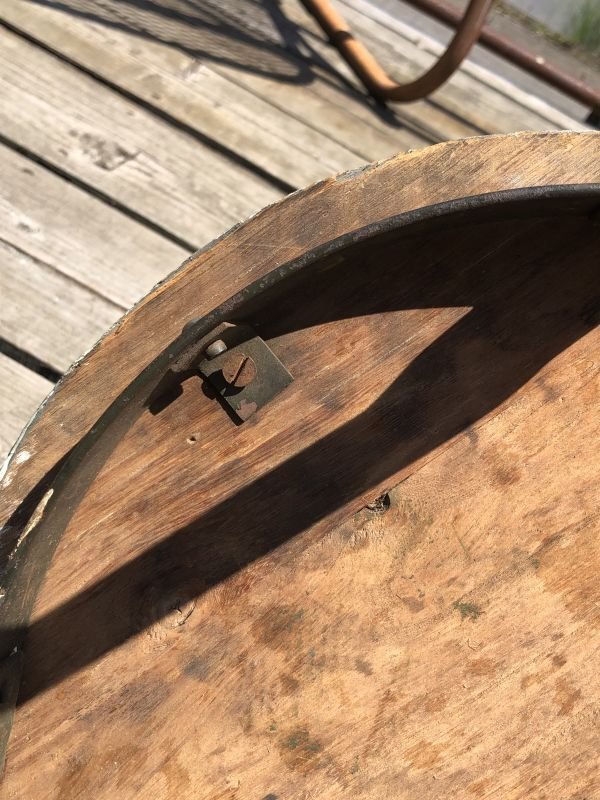 画像9: Vintage Industrial Stool with Wood Seat (M844)