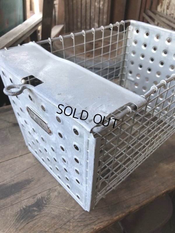 画像5: Vintage Metal Wire Locker Basket w/ Number Plate GB-6 (M854)
