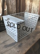 Vintage Metal Wire Locker Basket w/ Number Plate GB-46 (M853)