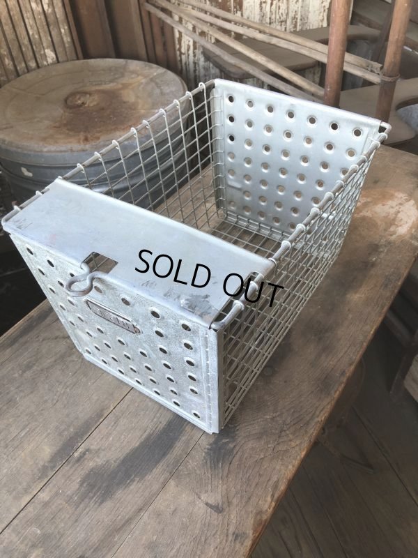 画像9: Vintage Metal Wire Locker Basket w/ Number Plate GB-718 (M852)