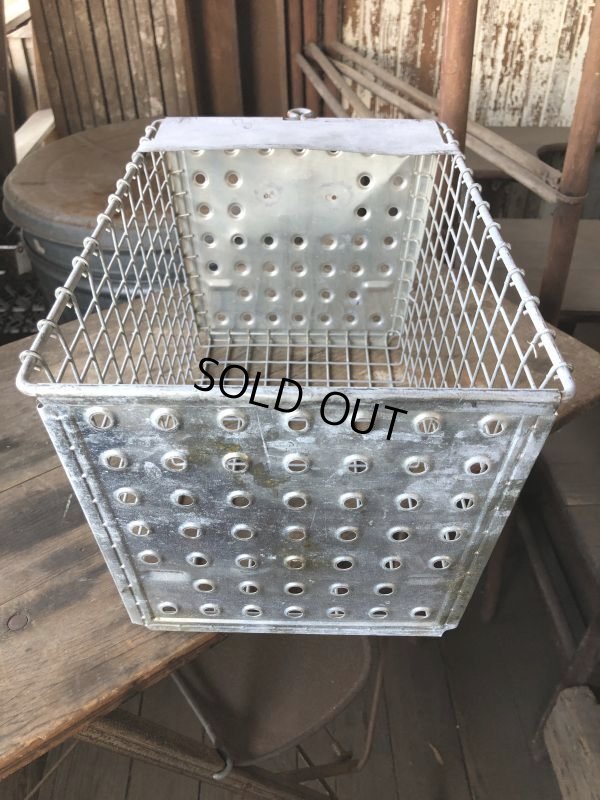 画像6: Vintage Metal Wire Locker Basket w/ Number Plate GB-51 (M855)