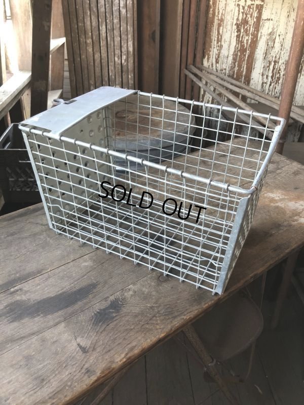 画像6: Vintage Metal Wire Locker Basket w/ Number Plate GB-718 (M852)