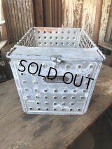 Vintage Metal Wire Locker Basket w/ Number Plate GB-109 (M856)
