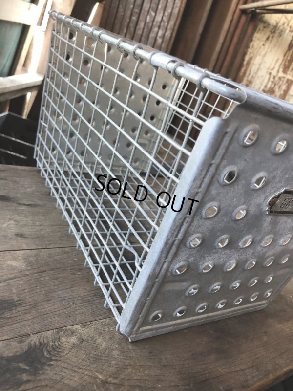 画像4: Vintage Metal Wire Locker Basket w/ Number Plate GB-46 (M853)