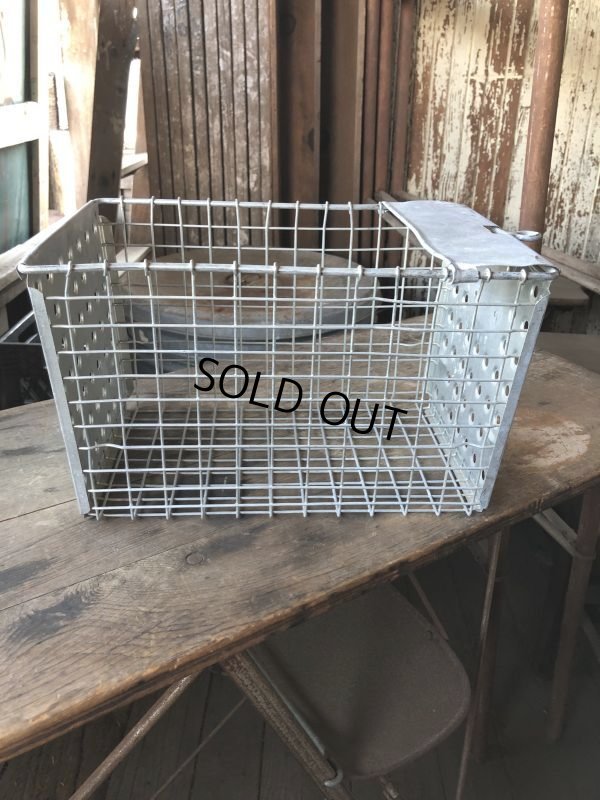 画像7: Vintage Metal Wire Locker Basket w/ Number Plate GB-6 (M854)