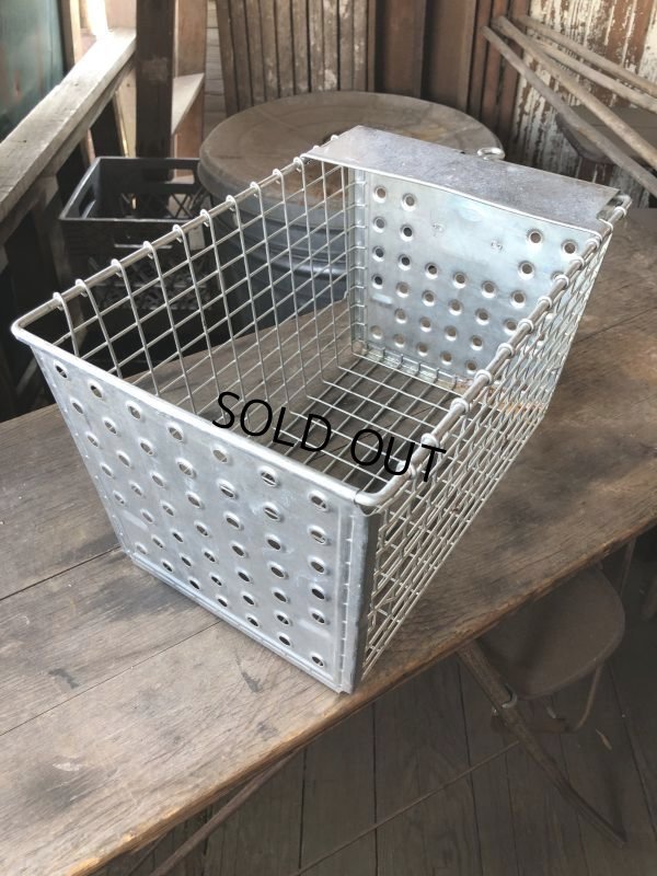 画像7: Vintage Metal Wire Locker Basket w/ Number Plate GB-415 (M857)