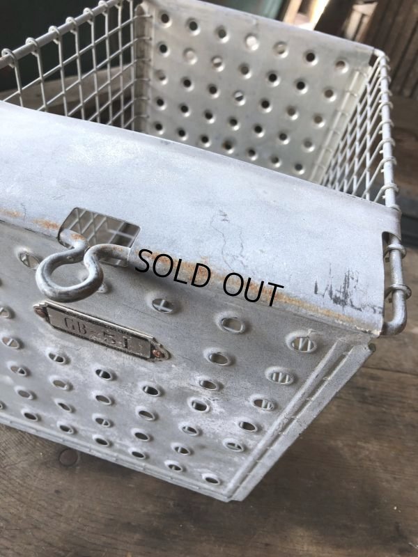 画像5: Vintage Metal Wire Locker Basket w/ Number Plate GB-51 (M855)