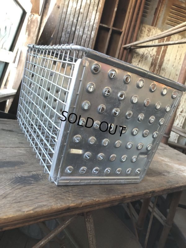 画像8: Vintage Metal Wire Locker Basket w/ Number Plate GB-6 (M854)