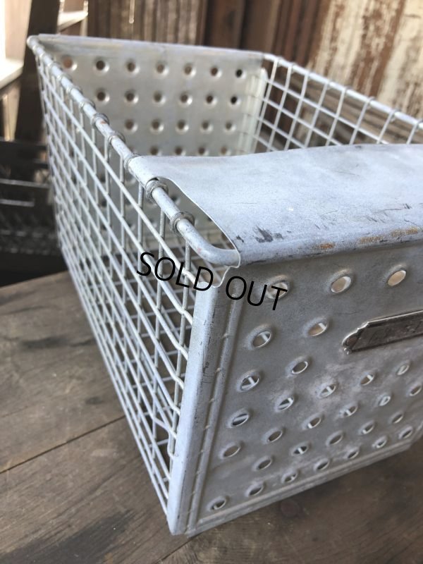 画像4: Vintage Metal Wire Locker Basket w/ Number Plate GB-51 (M855)
