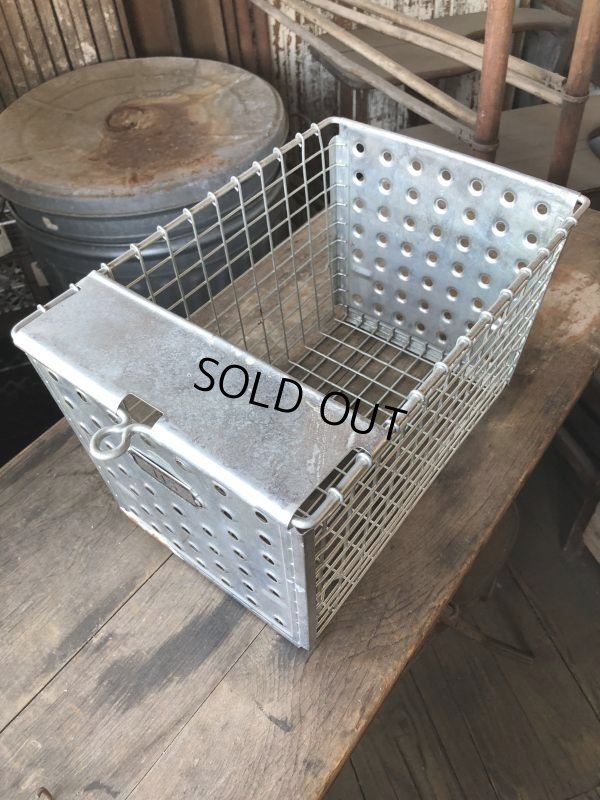 画像5: Vintage Metal Wire Locker Basket w/ Number Plate GB-415 (M857)
