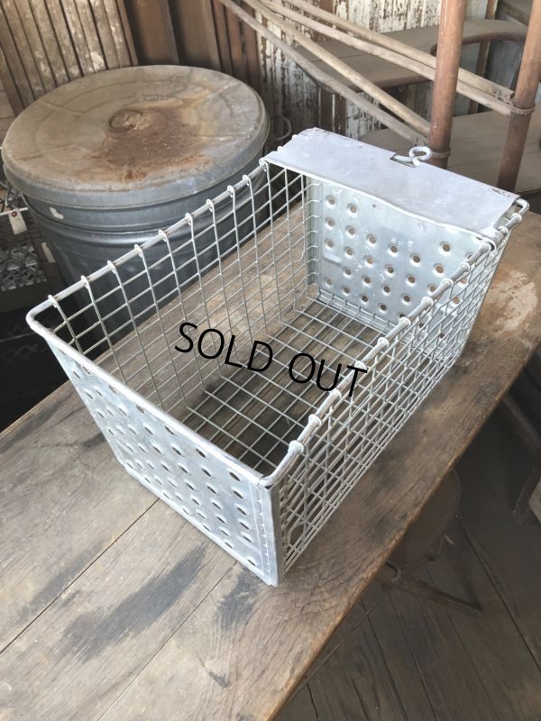 画像6: Vintage Metal Wire Locker Basket w/ Number Plate GB-6 (M854)