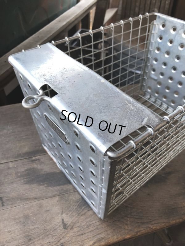 画像3: Vintage Metal Wire Locker Basket w/ Number Plate GB-415 (M857)