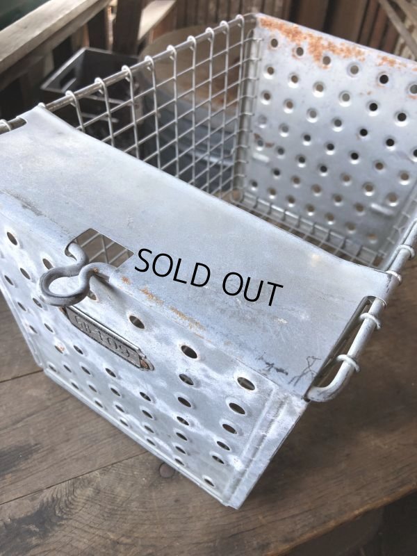 画像4: Vintage Metal Wire Locker Basket w/ Number Plate GB-109 (M856)