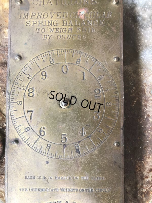 画像3: Vintage Chatillon's Improved Circular Spring Balance 30lb Scale (B871)