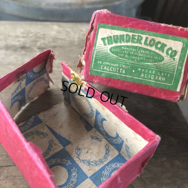 画像17: Antique Brass Handcrafted Solid THUNDER Brand 8 Levers Padlock (B873)