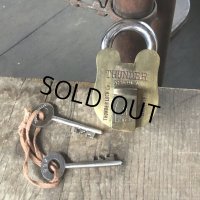 Antique Brass Handcrafted Solid THUNDER Brand 8 Levers Padlock (B873)
