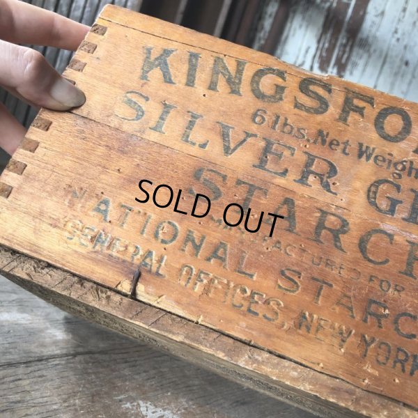 画像3: Vintage Wood Box KINGSFORD'S 6 lbs Silver Gloss Starch (M875)
