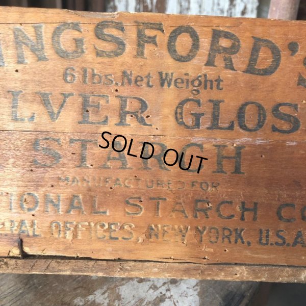 画像4: Vintage Wood Box KINGSFORD'S 6 lbs Silver Gloss Starch (M875)