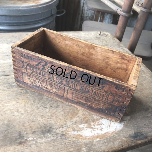 画像2: Vintage Wood Box Breakstone's 2lb Cream Cheese (M879)