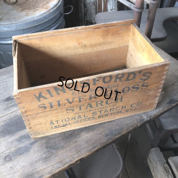 画像7: Vintage Wood Box KINGSFORD'S 6 lbs Silver Gloss Starch (M875)