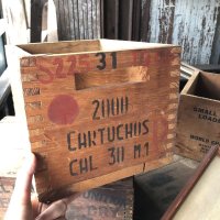 Vintage Wood Box 2000 CARTUCHOS CAL 30 M.1 (M885)