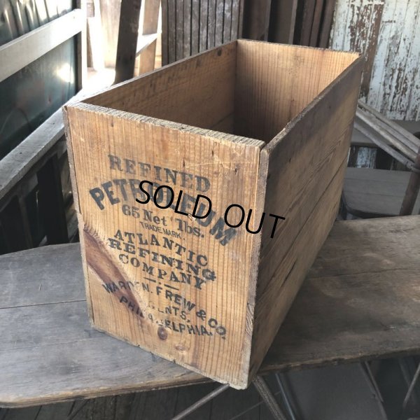 画像2: Vintage Wood Box REFINED PETROLEUM 65 Net lbs (M890)