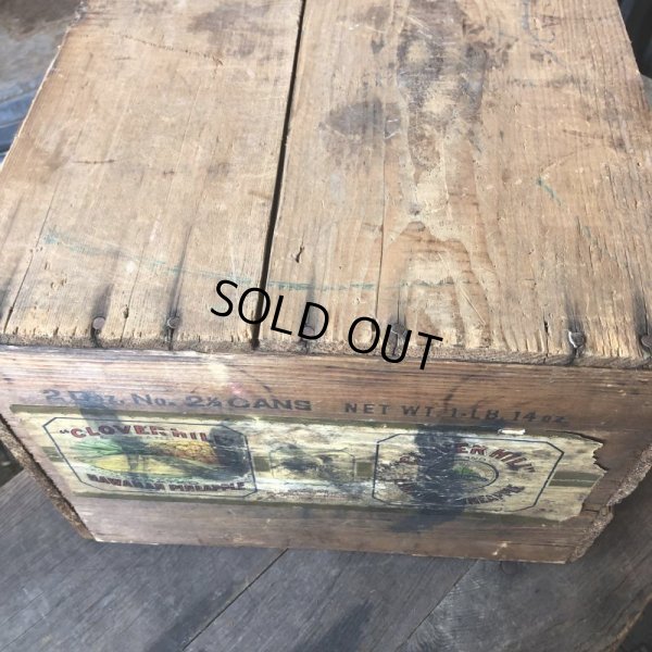 画像15: Vintage Wood Box CLOVERHILL BRAND HAWAIIAN PINEAPPLE (M892)