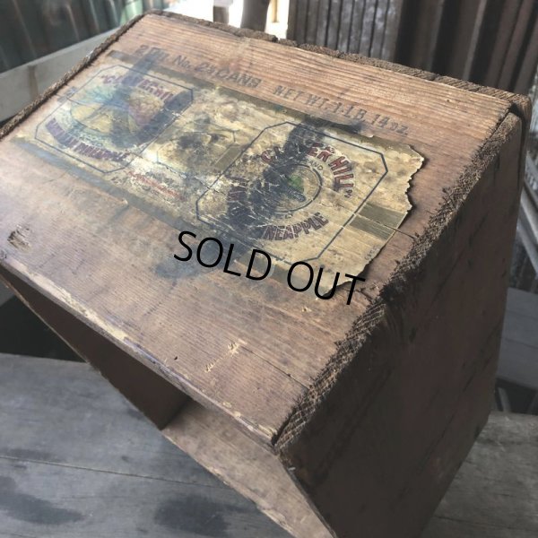 画像14: Vintage Wood Box CLOVERHILL BRAND HAWAIIAN PINEAPPLE (M892)