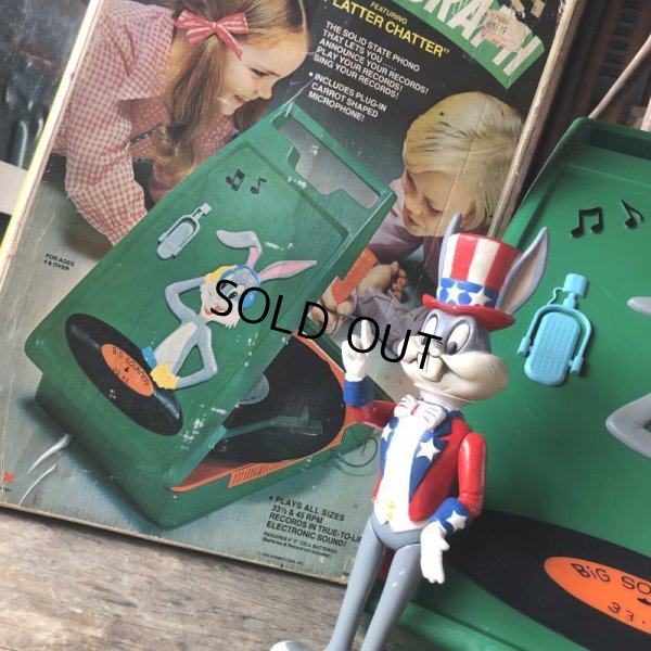 画像3: 70s Vintage Looney Tunes Bugs Bunny Janex D.J. Phonograph JUNK (M896)