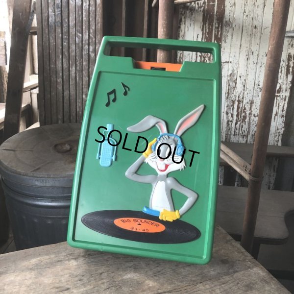 画像4: 70s Vintage Looney Tunes Bugs Bunny Janex D.J. Phonograph JUNK (M896)