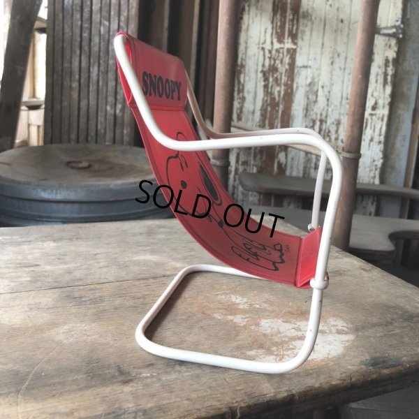 画像5: 70s Vintage Snoopy Sling Lounge Lawn Doll Chair Red (M898)