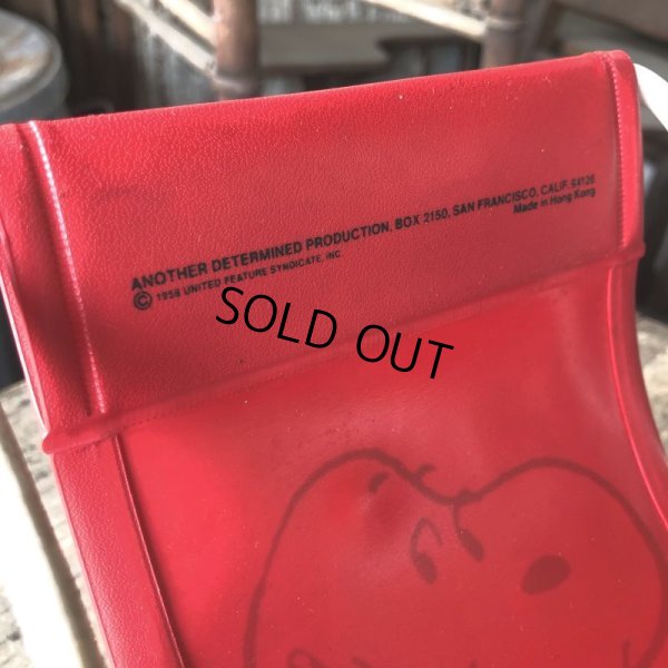 画像4: 70s Vintage Snoopy Sling Lounge Lawn Doll Chair Red (M898)