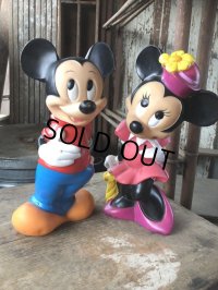 90s Vintage Disney Mickey & Minnie Bank Doll Set (M935)