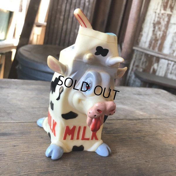 画像6:  Vintage Cow MILK Rubber Squeaker Toy  (M948)