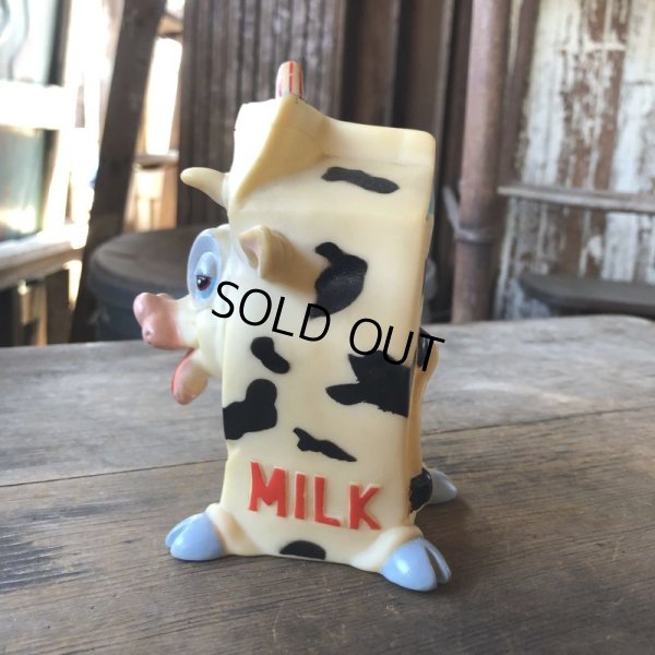 画像3:  Vintage Cow MILK Rubber Squeaker Toy  (M948)