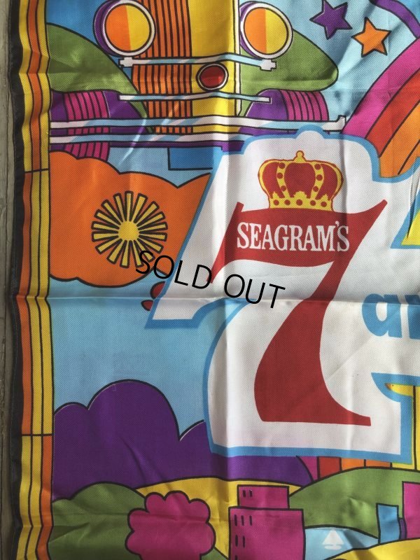画像10: 60s Vintage Advertising Seagram's 7 & 7up Scarf Peter Max  (M501) 