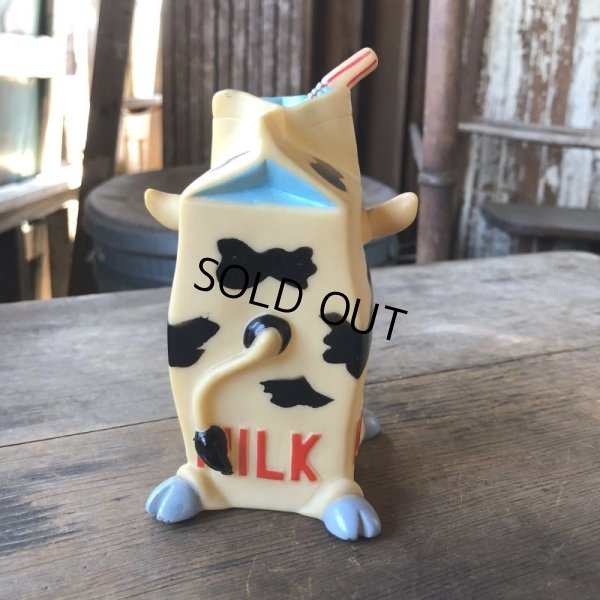 画像4:  Vintage Cow MILK Rubber Squeaker Toy  (M948)