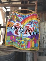 60s Vintage Advertising Seagram's 7 & 7up Scarf Peter Max  (M501) 
