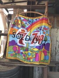60s Vintage Advertising Seagram's 7 & 7up Scarf Peter Max  (M501) 
