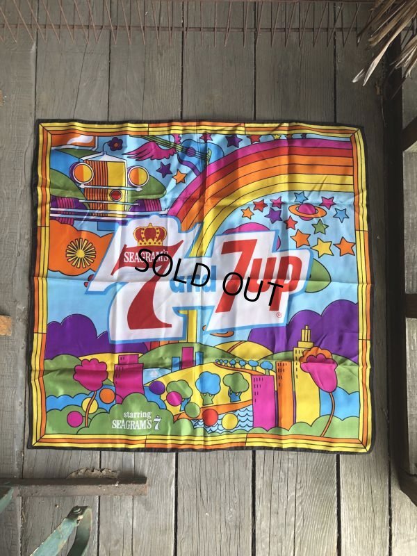 画像4: 60s Vintage Advertising Seagram's 7 & 7up Scarf Peter Max  (M501) 