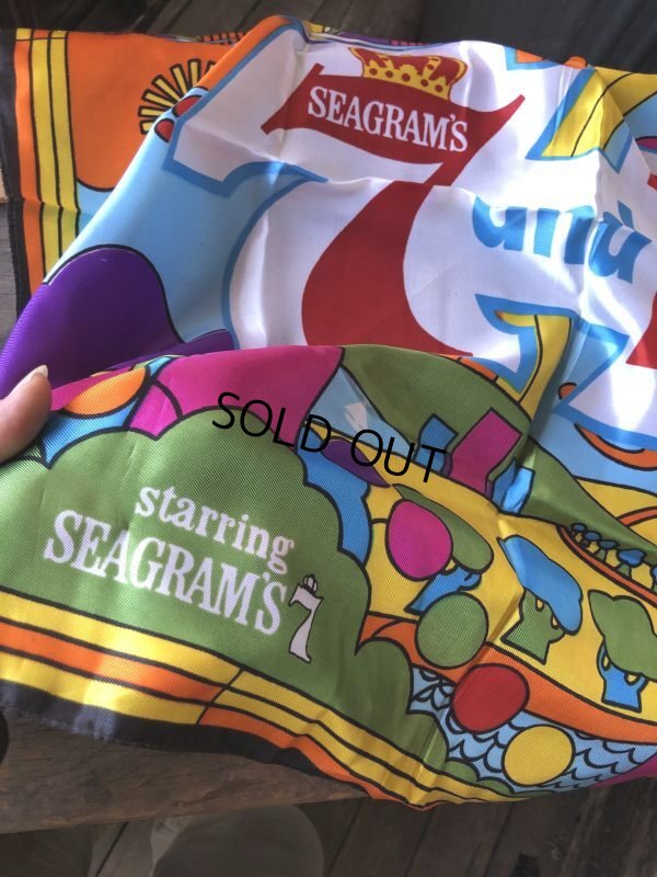 画像12: 60s Vintage Advertising Seagram's 7 & 7up Scarf Peter Max  (M501) 