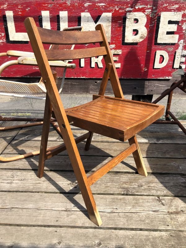 画像12: 50s Vintage Wooden Folding Chair Made in Romania (M949)
