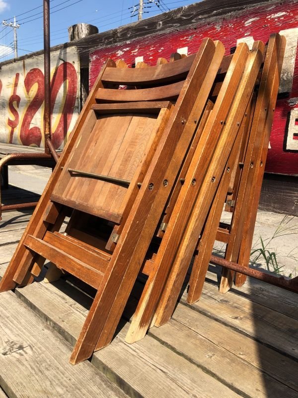 画像29: 50s Vintage Wooden Folding Chair Made in Romania (M949)