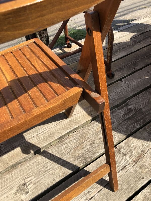 画像26: 50s Vintage Wooden Folding Chair Made in Romania (M949)