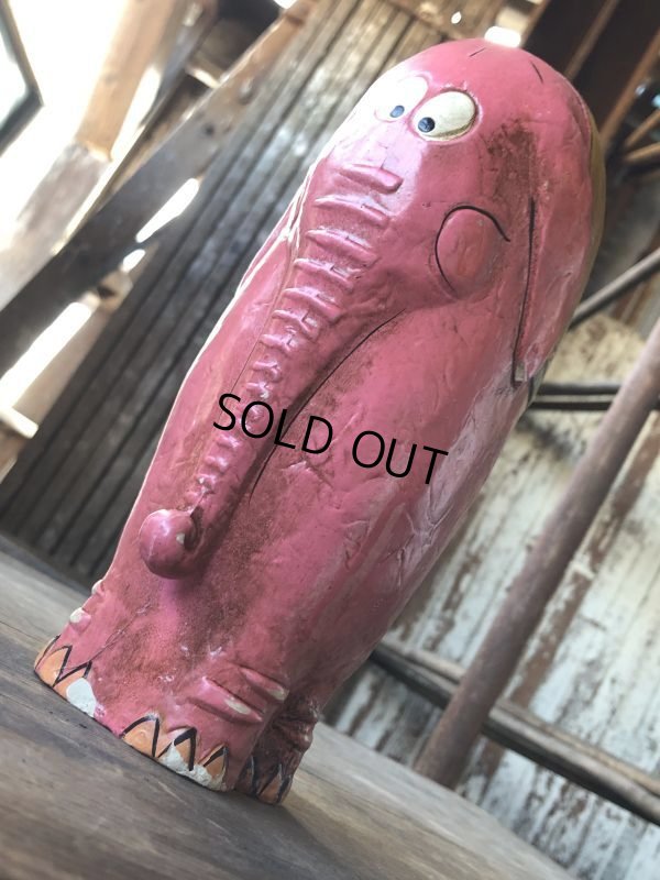 画像5: Vintage Pink Elephant Chalkware Bank Doll (M954) 