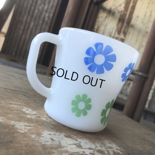 画像4: Vintage Federal Milk Glass Mug Ring Flower (M958) 